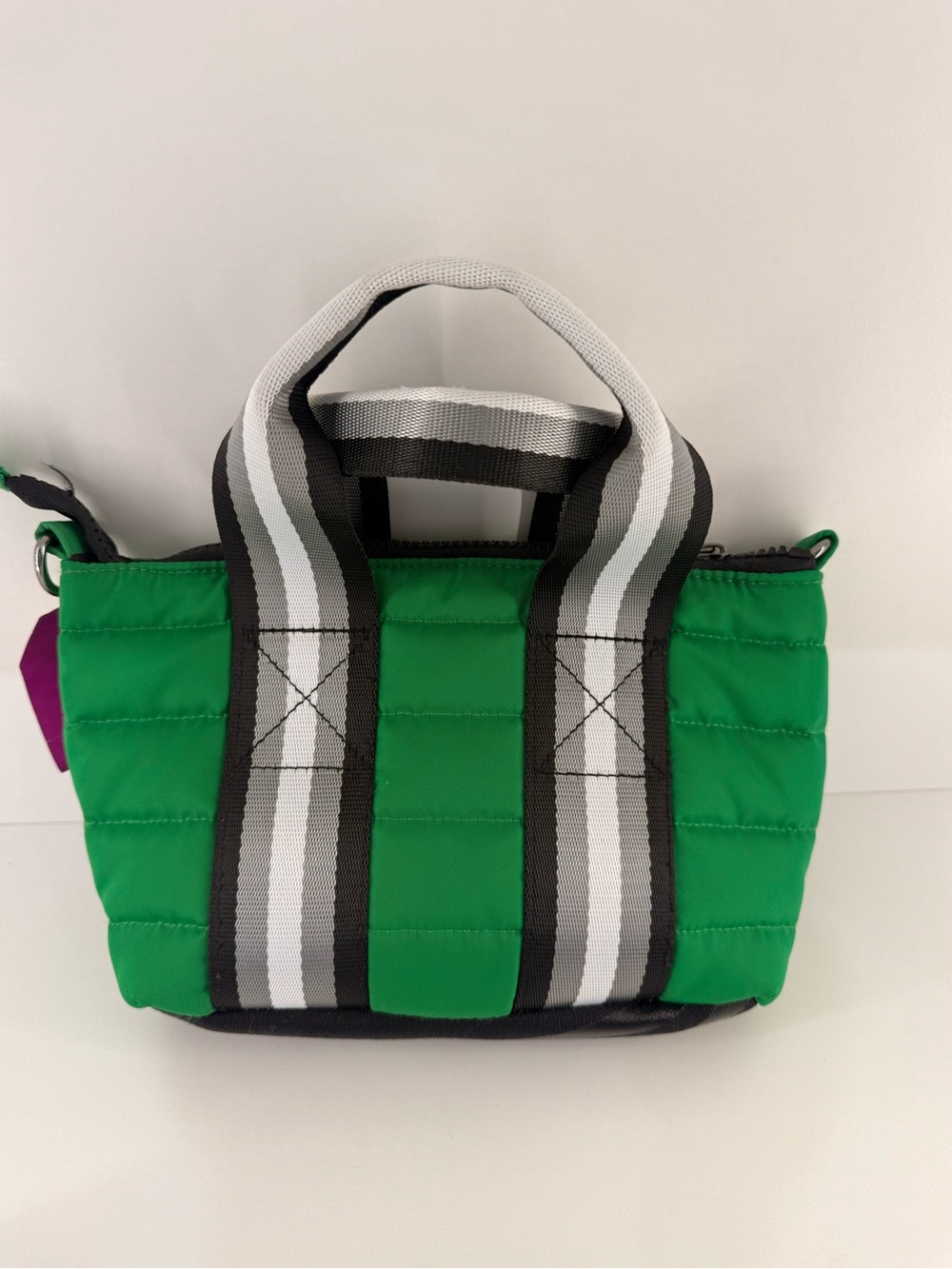 THINK ROLYN Nylon Quilted Mini Tote Cross Body Bag
